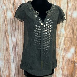 Cecico Shear‎ Sequined Top